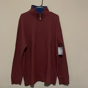 St. John's Bay Mens Mock Neck Long Sleeve Quarter-Zip Pullover